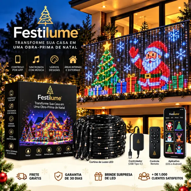 Cortina de LED Animada Inteligente — foto 1
